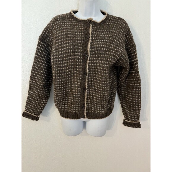 Woolrich Brown and Cream Women's Cardigan Sweater - Picture 2 of 8